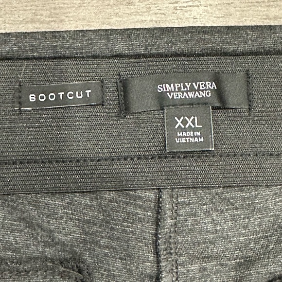 Womens Simply Vera Wang XXL Pull On Black Twill Stretch Bootcut Elastic Waist - Picture 10 of 12